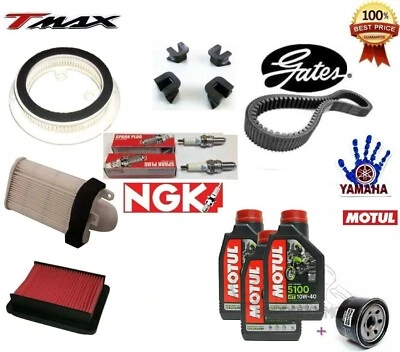 MOTUL NGK KIT TAGLIANDO YAMAHA TMAX 500 2009 2010 2011 OLIO CANDELE FILTRI CINGHIA T-MAX