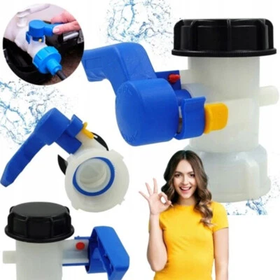 IBC Adapter Klappenhahn Tank Container Auslaufhahn Wasserhahn Absperrhahn 60mm - Bild 1 von 4