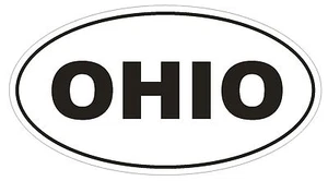Ohio Oval Autoaufkleber oder Helmaufkleber D2364 State Euro Oval - Bild 1 von 1