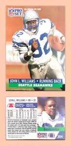 ⚓️🔥1991 Pro Set Football Card #304 John L. Williams Seattle Seahawks - Picture 1 of 1