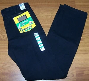 Size 34x36 Mens Slim Fit Wrangler Cowboy Cut Jeans (Black) - Picture 1 of 4