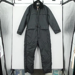 Vintage Walls Bizzard Pruf Ski Snow Suit Coveralls Size XL 46-48 USA Made Black - Picture 1 of 13