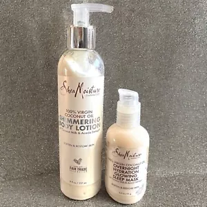 SheaMoisture Shimmering Body Lotion & Overnight Hydration Glowing Sleep Mask - Picture 1 of 4