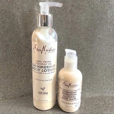 SheaMoisture Shimmering Body Lotion & Overnight Hydration Glowing Sleep Mask - Image 1 of 4
