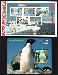 5 x minihojas Greenpeace, República de Guinea, Mongolia, U/M - ver descripción y fotos (MB) - Imagen 1 de 3