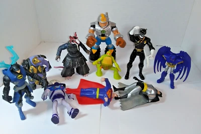 Action Figure Lot of 10 DC Comics Batman, Superman, Jack Hammer, Ninja & Others - Image 1 of 4
