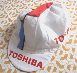Casquette Cycliste Toshiba années 80'S Vintage vélo Cap retro - Picture 1 of 6