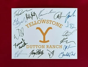Yellowstone Title Card Cast-Signed- 8.5x11- Autograph Reprints - Dutton Ranch - Picture 1 of 6