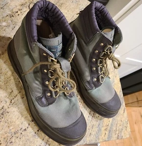 Vintage Orvis leichte grüne Watstiefel weiße Filzsohle Gr. 11 #2676 LESEN - Bild 1 von 14