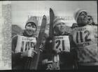 1967 Pressefoto nordamerikanische Alpensieger: Berühmt, Mir & Goitschel aus Frankreich