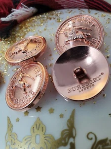 BURBERRY ROSE GOLD METAL BUTTONS 6 x 30MM Coats Sweaters Cardigan Women Girl MEN - Picture 1 of 4