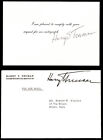 Carte autographe sur demande Harry S Truman, non datée, avec enveloppe franche gratuite Italie