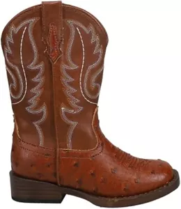 ROPER Boys Girls Cowbaby Bumps Round Toe Casual Boots Mid Calf Brown Big Kids 6 - Picture 1 of 5