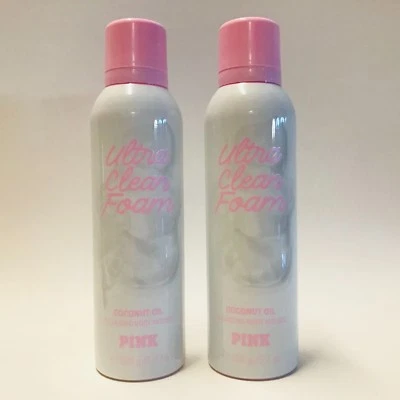 2 Victoria's Secret Pink Ultra Clean Foam Coconut Oil Cleansing Body Mousse New - Image 1 of 4