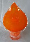 Stunning Retro Orange Jack In The Pulpit Vase Ex Cond
