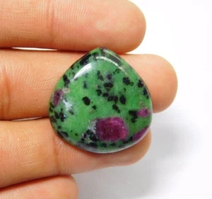 Gorgeous Natural Green Ruby Zoisite Cabochon Loose Gemstone 35 Cts. ME-7941 - Picture 1 of 5