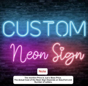 Any Text HERE Any Name Custom Made Customize Personalized LED Neon Light Sign - Picture 1 of 8