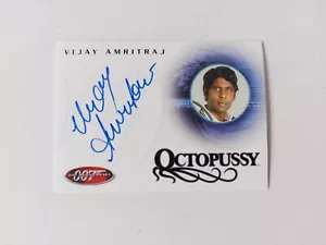 James Bond 40th Anniversary Vijay Amritraj Autograph Card A13 - Picture 1 of 2