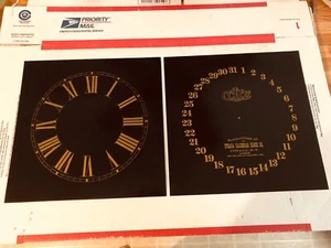 JUEGO DE ESFERAS DE REPUESTO DE RELOJ CALENDARIO ITHACA DE NEGRO Y ORO - Imagen 1 de 4