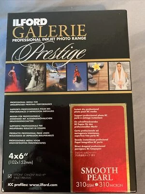 ILFORD GALERIE Prestige Smooth Pearl 4"x6" Inkjet Photo Paper 2001743 - Image 1 of 2