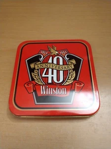 Winston Cigarettes 40th Anniversary Lighter in Metal Tin - Picture 1 of 6