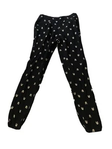 Forever Twenty one Black Trousers Chevron Brand New Size 24 Xs - Picture 1 of 7