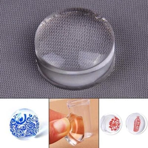Clear Jelly Silicone Nail Art Stamping Stamper Set Tools SALE D9P2 DIY S5Y8 - Picture 1 of 9