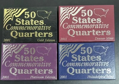 2001 50 States Commemorative Quarters - Denver -Philadelphia-Gold-PLATINUM SET - Image 1 of 4