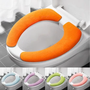 Warmer Toilettensitz WC Sitz Waschbar Weiche Matte Abdeckung Pad Kissenbezug - Bild 1 von 39