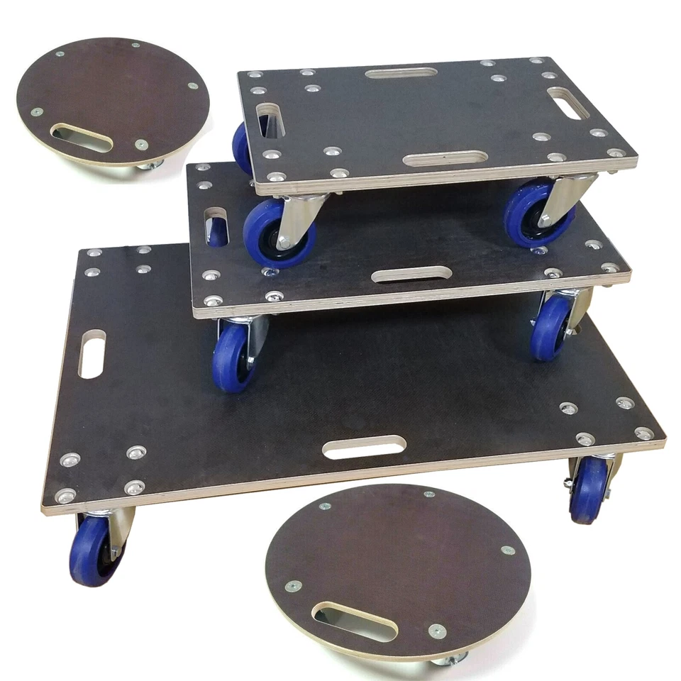 Rollbrett Möbelroller Transportroller 50x35 60x40 80x60 D40/50cm 200-800kg rund - Bild 1 von 2