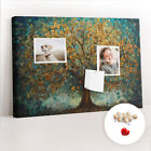 Pinboard Memo School Corkboard with 100 Pcs Pins 60x40 cm - Mosaic tree