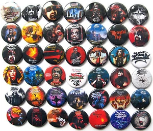KING DIAMOND MERCYFUL FATE Button Badges Pins Abigail Them Conspiracy Lot of 42 - Imagen 1 de 1