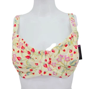 Top de bikini Victoria's Secret Swim Strawberry Essential amarillo 36DDD nuevo - Imagen 1 de 5