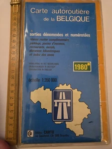 Vintage Belgium Road Map 1980 Carte Autoroutière de la Belgique Éditions Carto - Picture 1 of 11