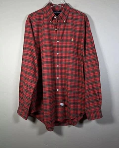 Ralph Lauren Hemd Herren Extra Large Rot Kariert Button Down Langarm Pony Logo - Bild 1 von 10