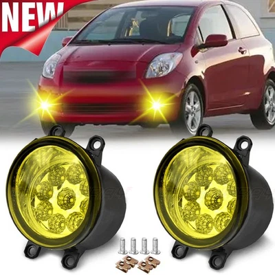 Par de faros antiniebla LED amarillos para parachoques para Toyota Yaris 2007-2014 Foto 1 de 4