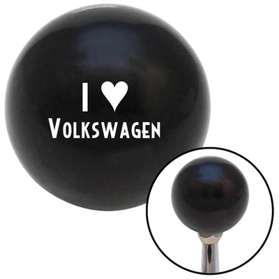 Blanco I <3 VOLKSWAGEN Negro Perilla de Cambio con M16x1.5 Inserto Palanca de Cambios Automático Manual Foto 1 de 4