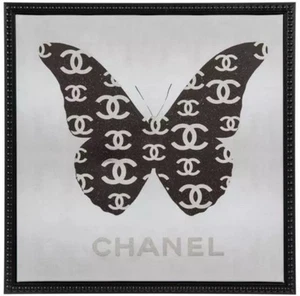 Chanel Butterfly Wall Art 12”x12” Beautiful Stunning Authentic Decor - Picture 1 of 3