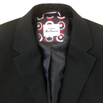 Abrigo deportivo Ben Sherman 40 S negro para hombre 2 botones de un solo pecho buen estado Foto 1 de 4