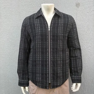 Theory Mens Reversible Wool Plaid Zip-Front Jacket Size Small - Picture 1 of 10