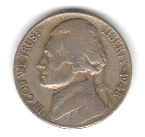 1948 D United States Jefferson Nickel Coin - Picture 1 of 2