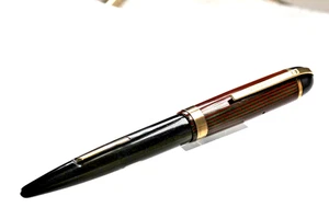 EVERSHARP SKYLINE FOUNTAIN PEN 5 1/4'' 14K NIB GOOD SAC  DARK BLUE BARREL - Picture 1 of 23