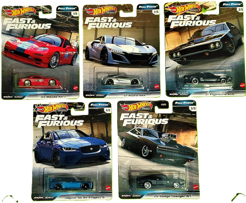 2020 Hot Wheels Premium Fast & Furious Full Force - set of 5 - Image 1 of 1