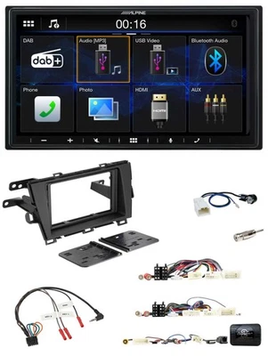 Alpine Bluetooth 2DIN Lenkrad DAB USB Autoradio für Toyota Prius 2009-16 Aktivsy - Bild 1 von 4