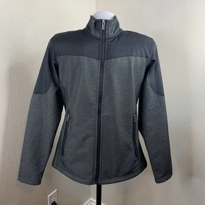 Fossa Women’s? Men’s? Sz SGray Black Soft Shell Jacket Full Zip Coat - Picture 1 of 5