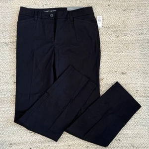 NWT~Talbots~Chino Pants~Women’s 4~Black~Ankle~Sits At Waist~Straight Leg~Slim - Picture 1 of 8
