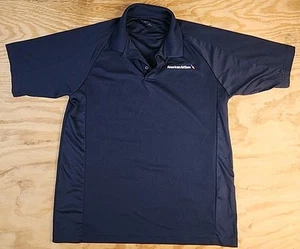 Camisa polo ligera azul con logotipo de American Airlines mediana para hombre - Imagen 1 de 7