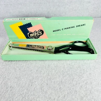 Wiss Model C Pinking Shears in Original Box Vintage Scissors Craft Sewing - Image 1 of 4