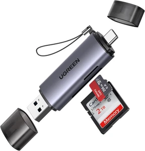Lector de tarjetas UGREEN USB C y USB 3.0 memoria SD/Micro SD/UHS-I/SDXC/SDHC/TF 50706 - Imagen 1 de 13