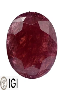 IGI Certified Natural Red Ruby 6.06 Ct No Heat Africa Gemstone Loose 12x9 mm - Picture 1 of 11